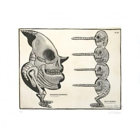 Huguette soumission gravure de Hervé Dirosa