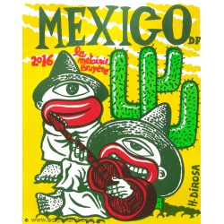 Mexico affiche en lithographie de Hervé Di Rosa