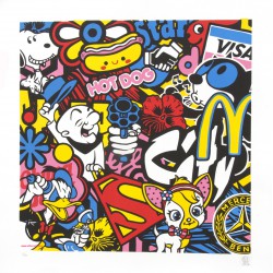 CITY OF STARS lithographie originale de Speedy Graphito