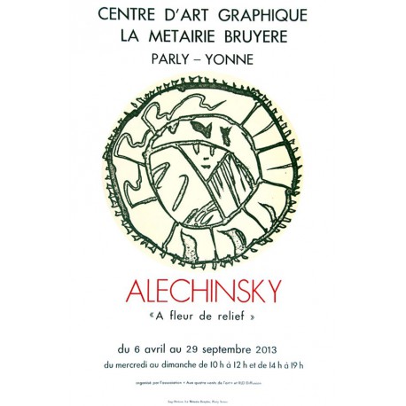 À fleur de relief - Affiche Pierre Alechinsky