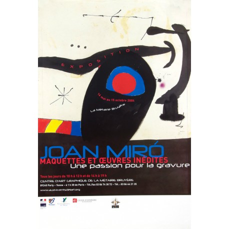 AFFICHE MIRÓ / Une passion pour la gravure