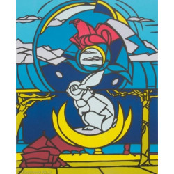 Valerio Adami / Le lapin, l'aigle et la lune 