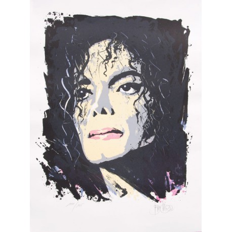 À Michaël Jackson lithographie de Jean-Pierre Blanchard