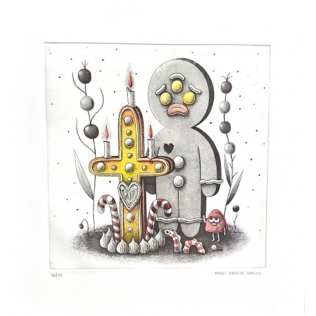 Nicolas Barrome Forgues / La fin de l'adolescence / Gravure couleur